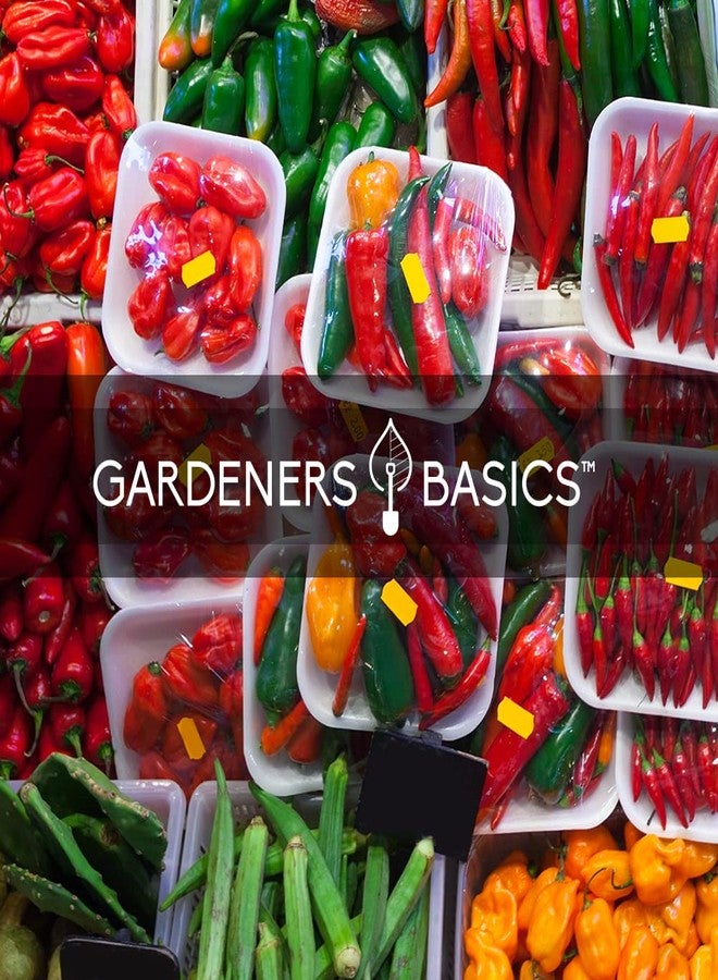 Gardeners Basics بذور فلفل حار أساسية للزراعة - عبوة من 5 أنواع: بذور فلفل الشبح، الأحمر، البرتقالي، الأصفر، والأبيض. بذور فلفل هابانيرو للزراعة في الحديقة. غير معدلة وراثيًا، بذور فلفل تراثية. - Image 5