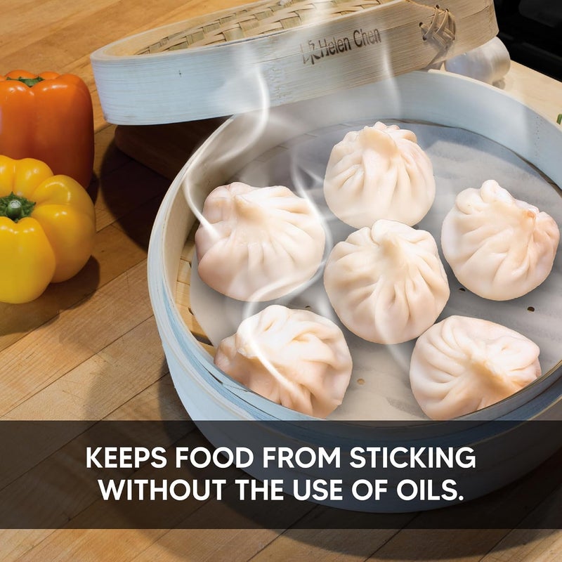 Helen's Asian Kitchen Perforated Parchment Steamer Liners - 20 Count, 9.5 Inch - Image 3