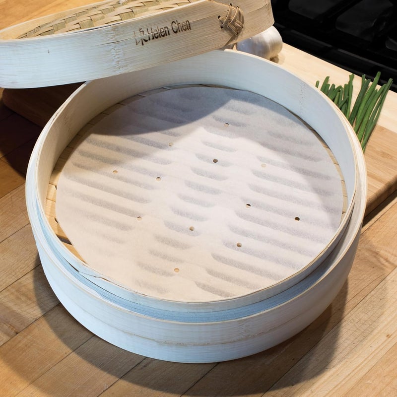 Helen's Asian Kitchen Perforated Parchment Steamer Liners - 20 Count, 9.5 Inch - Image 4