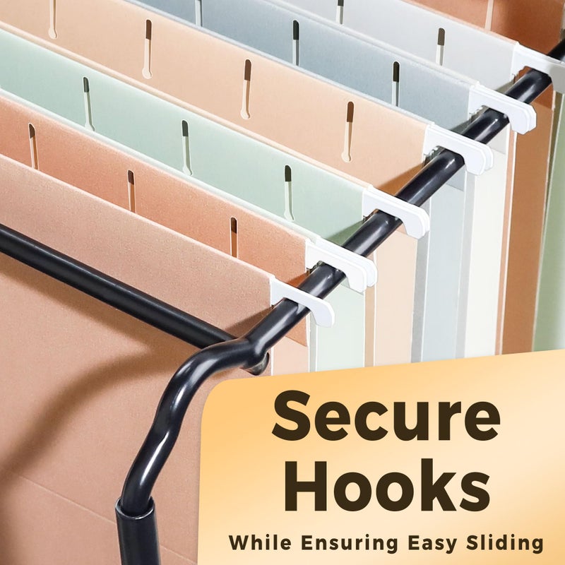 SUNEE 25 Count Hanging File Folders, Pastel Colors, Hanging File Folders Letter Size, Hanging Folders with 1/5-cut Tabs, Designed for Bulky Files, Filing Cabinets, Medical Charts - Image 5