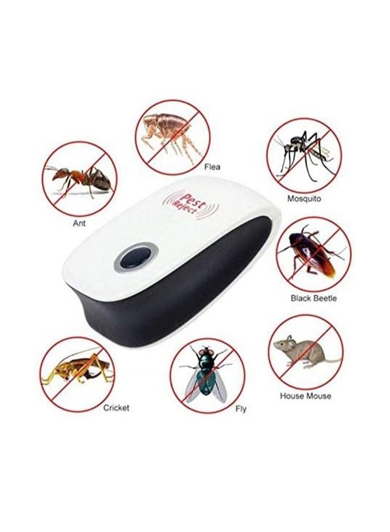 Taimi Pack oF12 PEST REJECT Ultrasonic Pest Repeller to Repel Rats Cockroach Mosquito Home Pest and Rodent Repelling Aid for Mosquito Cockroache Ants Spider Insect Pest Control Electric Pest Repelling White - Image 2