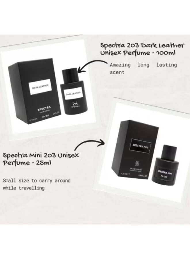 Spectra Mini Spectra 203 Dark Leather Eau De Parfum Unisex Perfume 100ml - Image 4