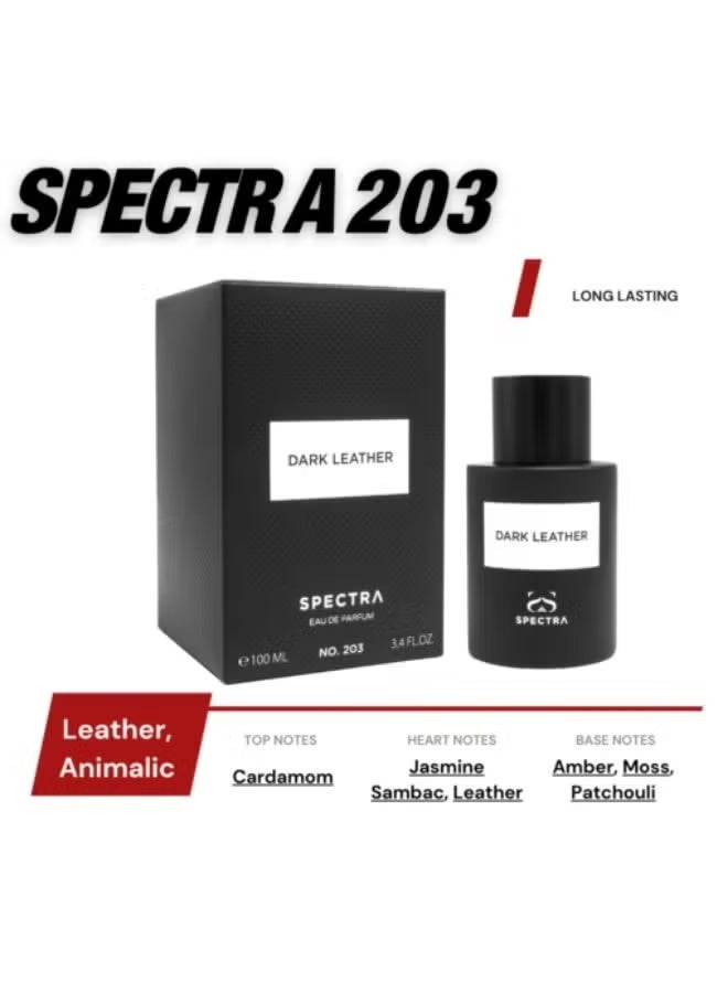 Spectra Mini Spectra 203 Dark Leather Eau De Parfum Unisex Perfume 100ml - Image 5