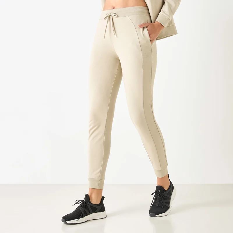 Panelled Joggers with Pockets and Drawstring Closure