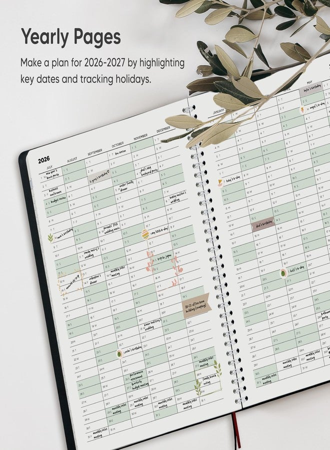 Inamio Academic Planner 2026-2027 - Hourly 2026-2027 Planner Weekly and Monthly - Appointment Book with Flexible Cover, Twin-Wire Binding - Simple Design for Productivity, June 2026 - July 2027. 8.5 x 11 - Image 4