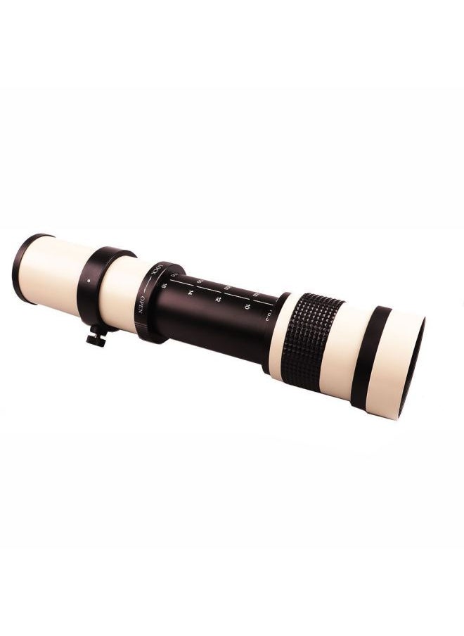 Generic - 420-1600mmF8.3 Manual Lens 2 Multiplier Telephoto Zoom Telescopic SLR Moon Shooting Bird-Body Color:White-canon Port - Image 1