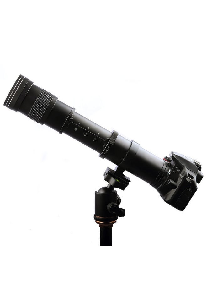 Generic - 420-1600mmF8.3 Manual Lens 2 Multiplier Telephoto Zoom Telescopic SLR Moon Shooting Bird-Body Color:White-canon Port - Image 1