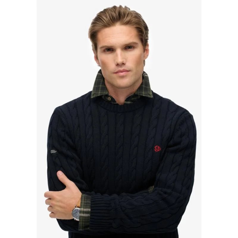Cotton Cable Knit Crew