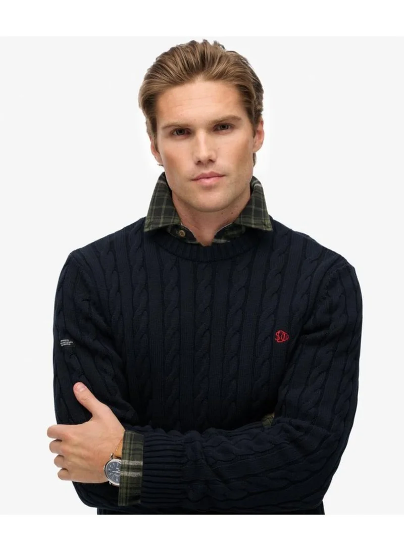Superdry  Cotton Cable Knit Crew for Men | Best Price UAE
