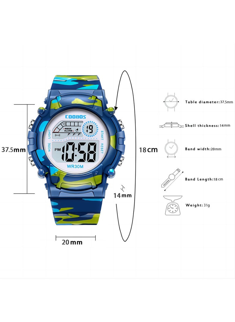 Coobos - Kids Water Resistant Rubber Digital Watch - Image 1