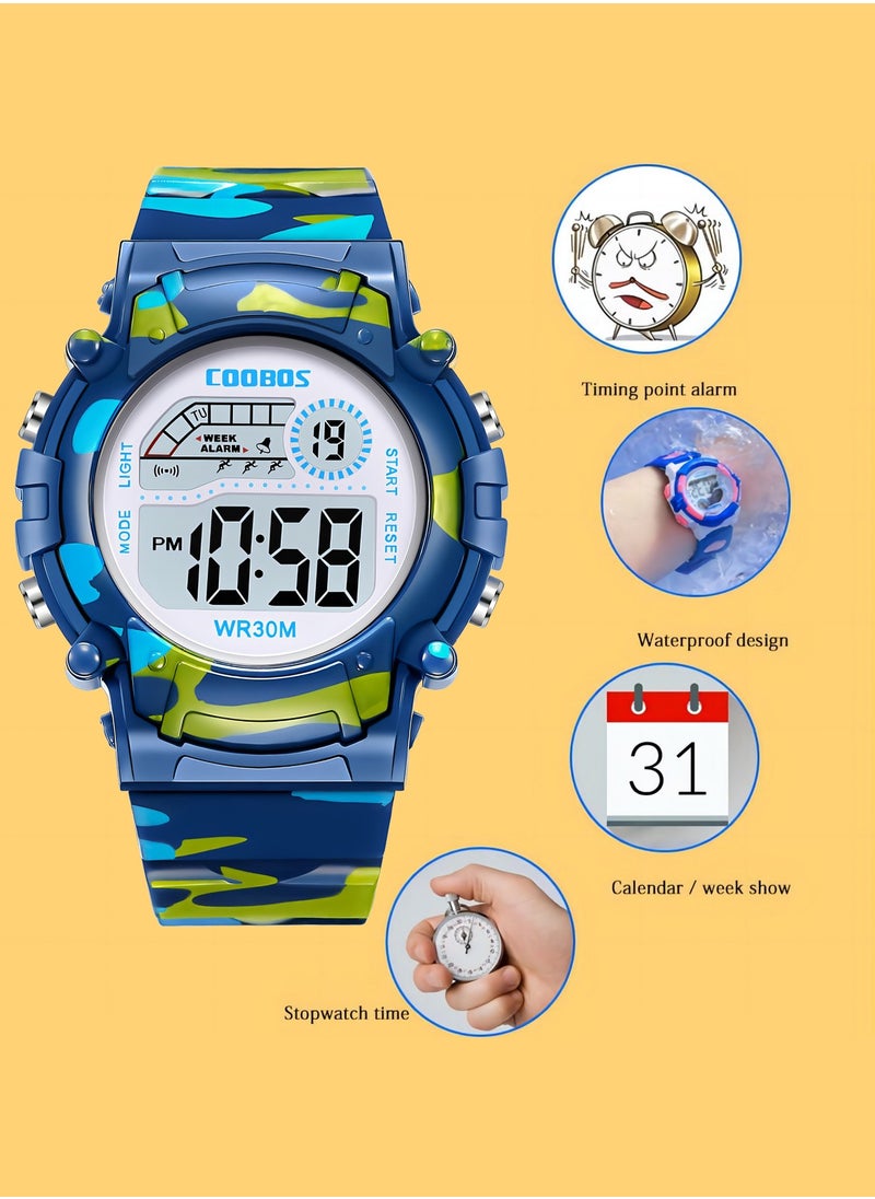 Coobos - Kids Water Resistant Rubber Digital Watch - Image 1