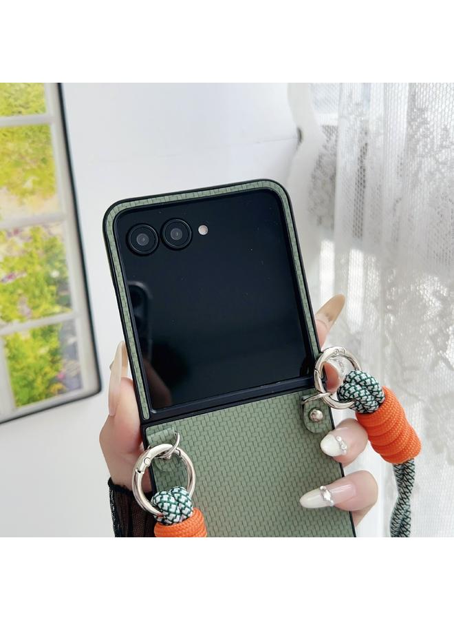 إيروريكس جراب لهاتف Motorola Razr 50 Ultra مصنوع من نسيج منسوج مع حبل ملون - Image 3