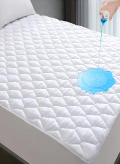 Blueberry Mattress Protector Cover Extra Deep Quilted Bed Topper Pad 200X200+30Cm  - Image 1