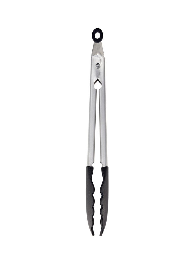 KitchenAid Silicone Tipped Stainless Steel Tongs, 9 Inch, Black - Image 1