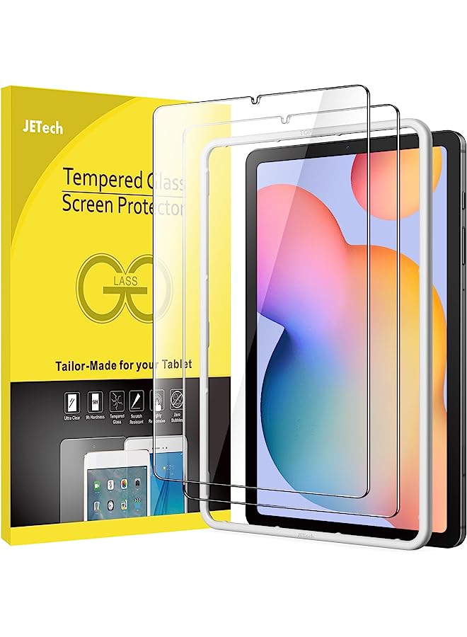 JETech Screen Protector for Samsung Galaxy Tab S6 Lite (10.4 Inch, 2022/2020 Model) with Easy Installation Frame, 9H Tempered Glass Film, HD Clear, 2-Pack - Image 1