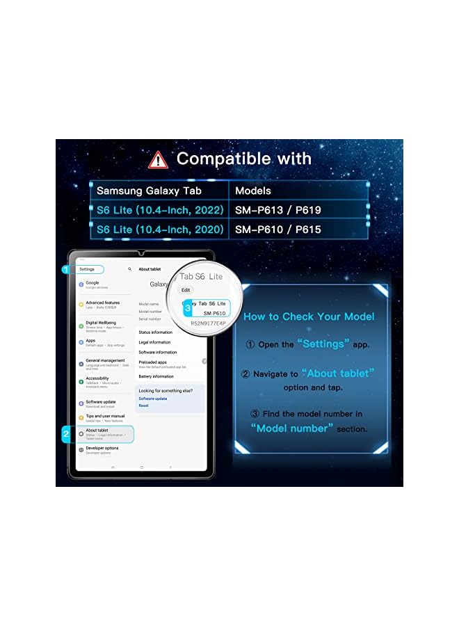JETech Screen Protector for Samsung Galaxy Tab S6 Lite (10.4 Inch, 2022/2020 Model) with Easy Installation Frame, 9H Tempered Glass Film, HD Clear, 2-Pack - Image 4