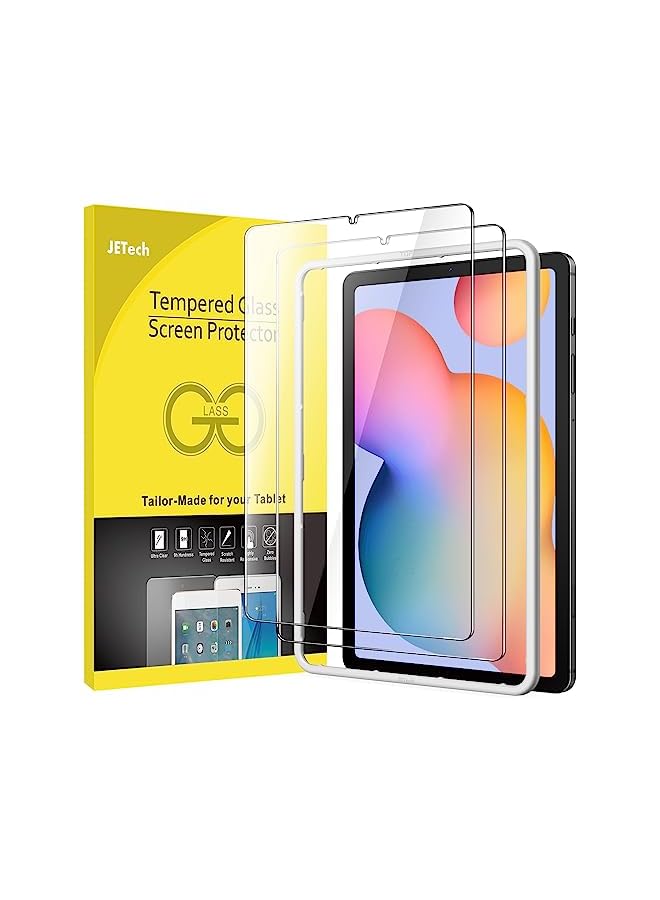 JETech Screen Protector for Samsung Galaxy Tab S6 Lite (10.4 Inch, 2022/2020 Model) with Easy Installation Frame, 9H Tempered Glass Film, HD Clear, 2-Pack - Image 2