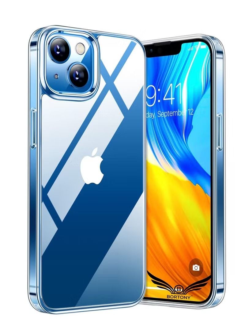 IAF iPhone 14 Case 6.1 inch Anti-Yellowing Military Back Soft Back Ultra Thin Case Anti-Drop Shockproof Protection Full Coverage Lens Clear Case for iPhone 14 Cover Clear - Image 1