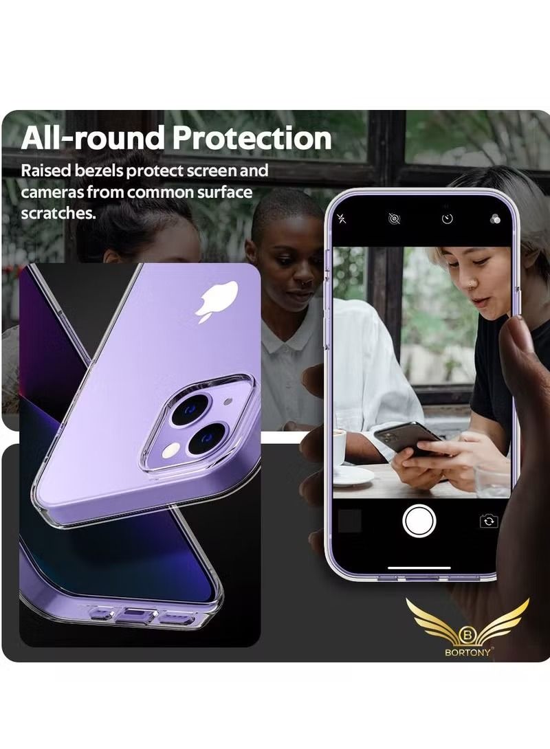 IAF iPhone 14 Case 6.1 inch Anti-Yellowing Military Back Soft Back Ultra Thin Case Anti-Drop Shockproof Protection Full Coverage Lens Clear Case for iPhone 14 Cover Clear - Image 3