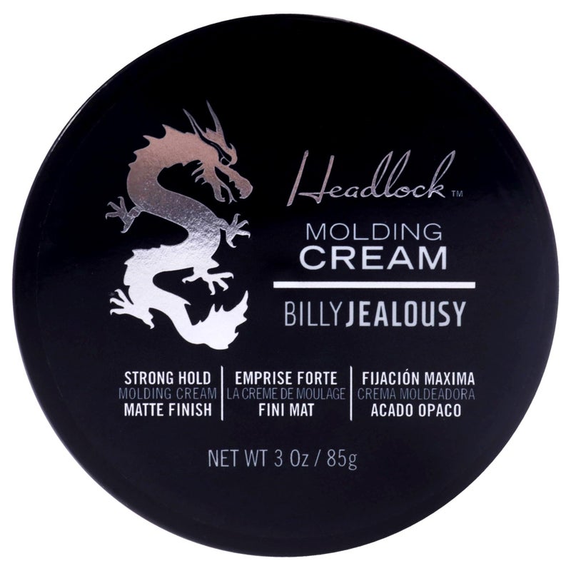 Billy Jealousy Headlock Hair Molding Cream, Hair Styling Cream for Men with Strong All-Day Hold, Natural Matte Finish Styling Agent for All Lengths, 3 Ounce - Image 1