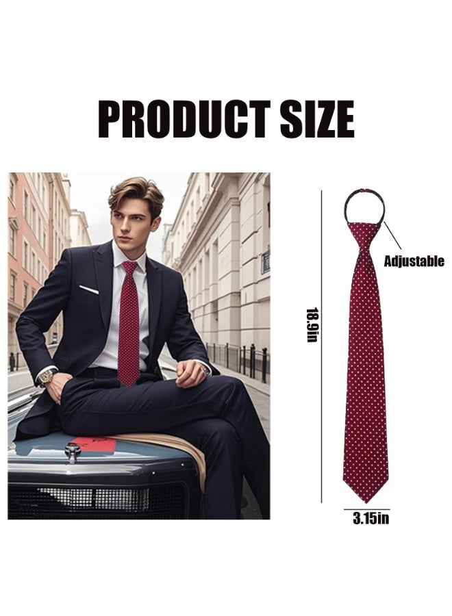 طقم ربطات عنق رجالي مكون من 5 قطع، ربطات عنق رسمية قابلة للتعديل، ربطة عنق رفيعة بمشبك، ربطة عنق بسحاب لحفلات الزفاف. - Image 2