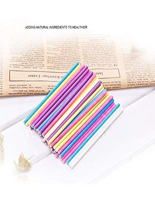 Aeyistry 100 Pcs Colorful Lollipop Sticks for Making Lollipops, Cake Pops, Candies, Chocolates(3.9 Inch,random color) - Image 2