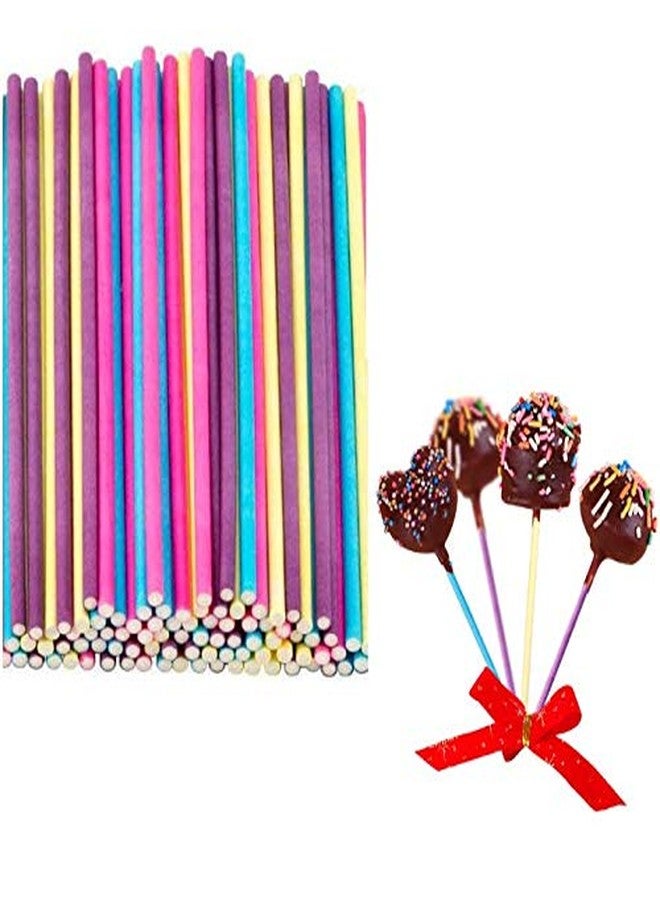 Aeyistry 100 Pcs Colorful Lollipop Sticks for Making Lollipops, Cake Pops, Candies, Chocolates(3.9 Inch,random color) - Image 1