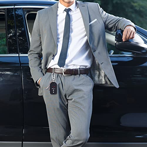 Wisdompro Key FOB Cover with Keychain for Honda Accord Civic CR-V Pilot Passport Insight, Silicone Full Protection Smart Remote Key Case Protector - Black, 2 Pcs - Image 5