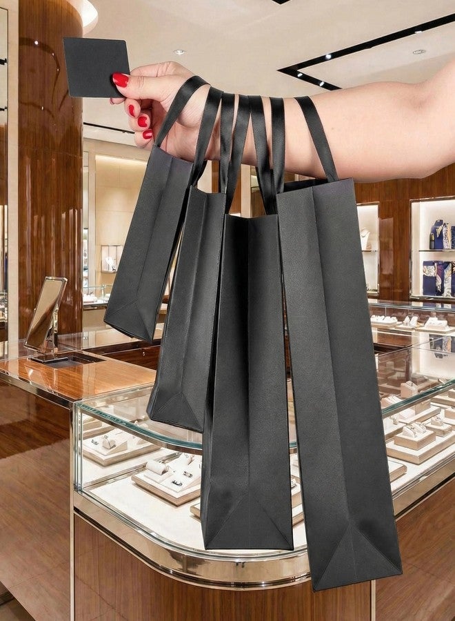 KEEPARTY 12 PCS Black Gift Bags 24 Pcs Tissue Paper Birthday Bags for Men Bags for Gifts Small Gift Bags Birthday Bags Black Gift Bags with Handles Party Birthday Business Wedding Graduation Fathers Day - Image 5
