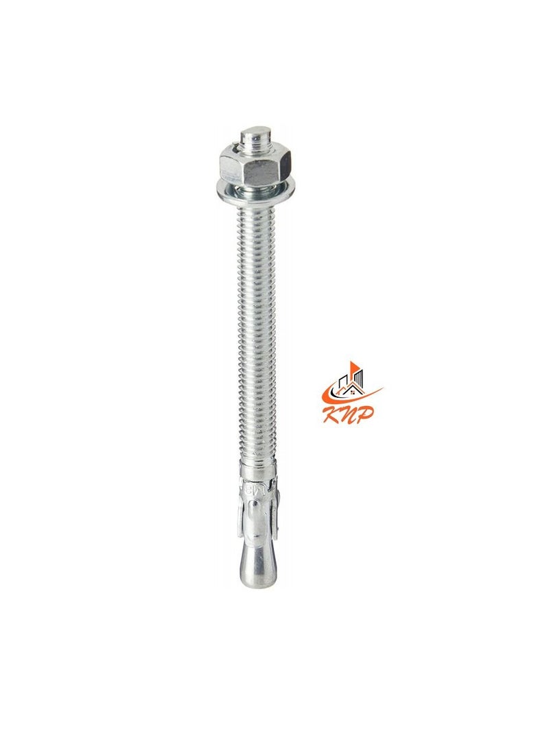 KNP Zinc Plated Through Bolt 12x100mm - 5pcs  - Image 1