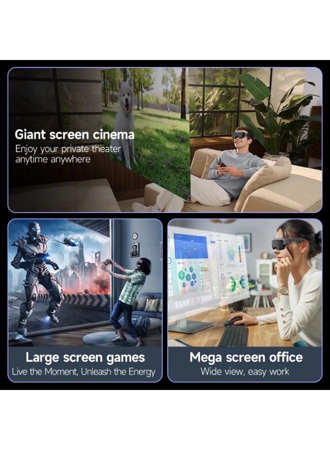 IMAX 400-inch AR Glasses | DP Plug-and-Play for Phones | Giant Screen Gaming & HD Office Experience - Image 5