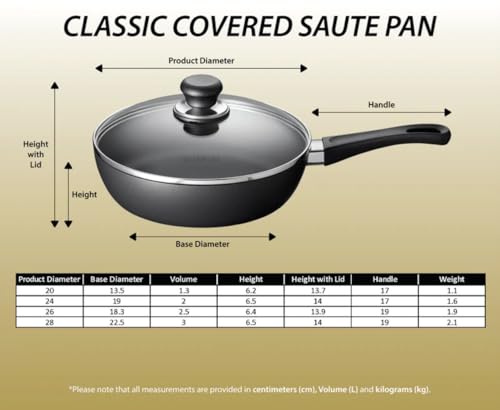 Scanpan Classic 2.75 quarts (10 1/4 inch) Nonstick Saute Pan with Lid – Compatible with Gas and Electric Stovetops, Metal Utensil Safe, Oven Safe to 500°F, Dishwasher Safe - Image 3