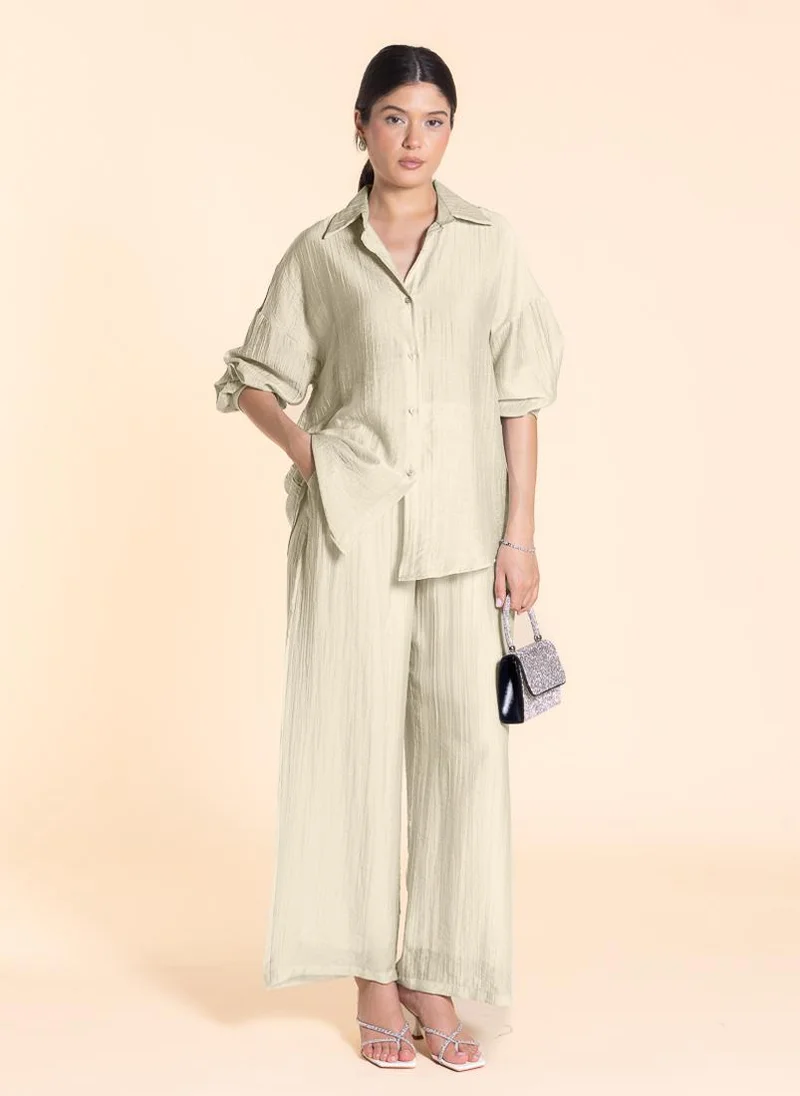 SHAPES LIGHTWEIGHT SEMI-SHEER SHIRT SET