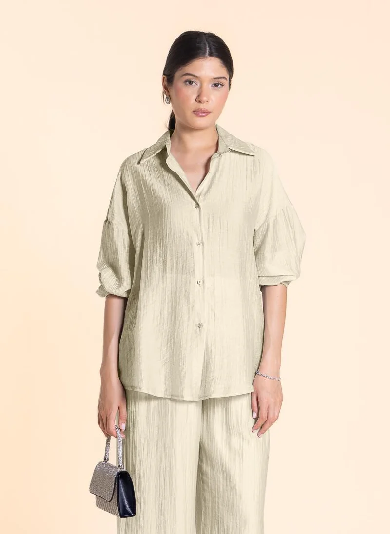 SHAPES LIGHTWEIGHT SEMI-SHEER SHIRT SET