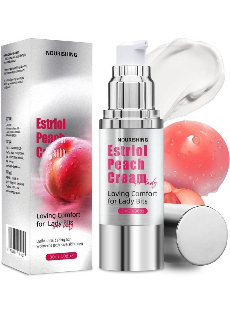 Gentle Intimate Moisturizing Cream for Women – Peach-Inspired Scent – Lightweight External Comfort Care – Non-Greasy Daily Use – 30ml
