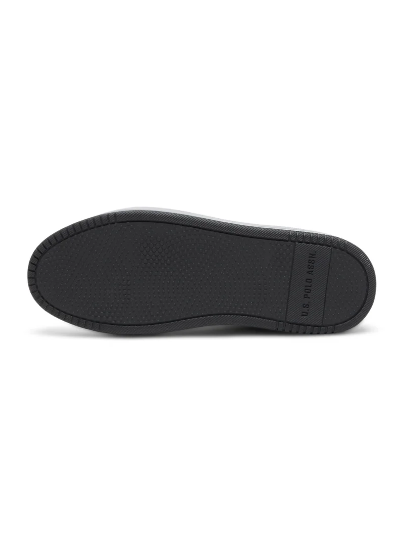 U.S. Polo Assn. Men's Black Low-Top Casual Sneakers - Dual-Tone Sole Lace-Up Design for Everyday Style