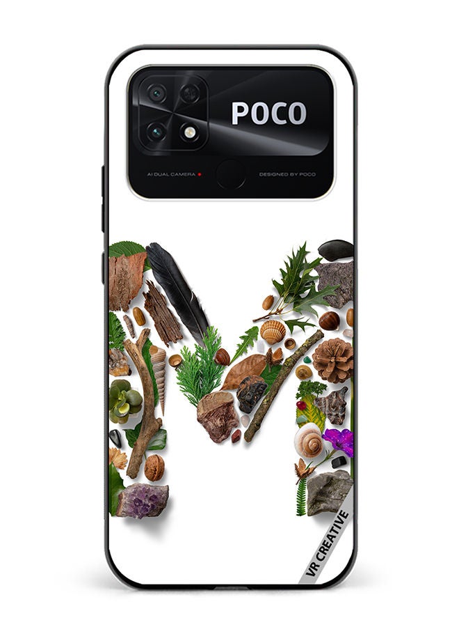VR CREATIVE Protective Case Cover For Xiaomi Poco C40 Alphabet M Design Multicolour - Image 1