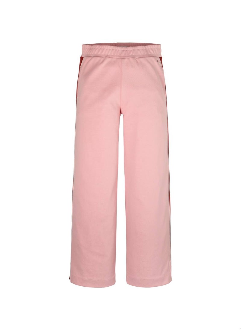 TOMMY HILFIGER Girls' Tape Sweatpants - Polyester, Pink  - Image 1