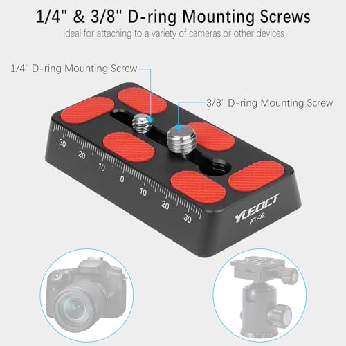 YUEOCT 80mm/3.15" Telescope Rail Bar Vixen Style Dovetail Mounting Plate, with 1/4" 3/8" D Ring Camera Screw for Telescope Saddle Mount Base OTA Equatorial Head Tripod Adapter Sky Astrophotography - Image 3