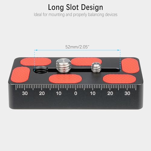 YUEOCT 80mm/3.15" Telescope Rail Bar Vixen Style Dovetail Mounting Plate, with 1/4" 3/8" D Ring Camera Screw for Telescope Saddle Mount Base OTA Equatorial Head Tripod Adapter Sky Astrophotography - Image 4