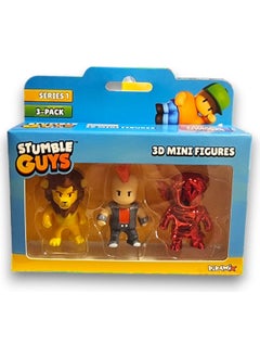 Toyfest Stumble Guys Series 1 - 3D Mini 3 Figure Set - 3 Pieces Leonidas Punk Dude Ruby Cupid - 5 cm  - Image 3