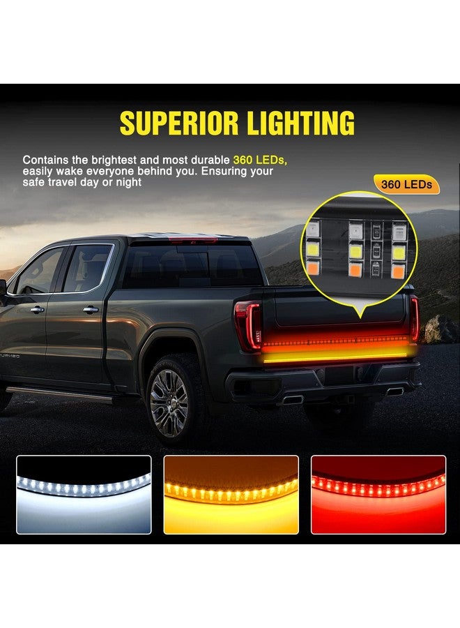 Nilight Nilight Truck Tailgate Light Strip 48" Triple Row 360 LED Strip with Red Running Brake Lights White Reverse Light Amber Turning Signals Strobe Lights，2 Years Warranty  - Image 5