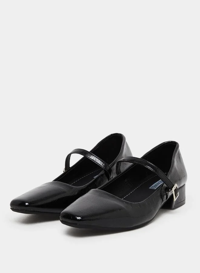 Take Two Take Two Black Block Heel Mary Jane Shoes