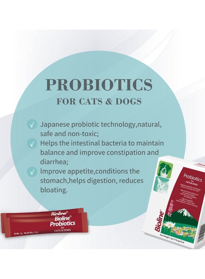 Bioline بروبيوتيك نشط عالي الطاقة للكلاب والقطط 2X25g - Image 2