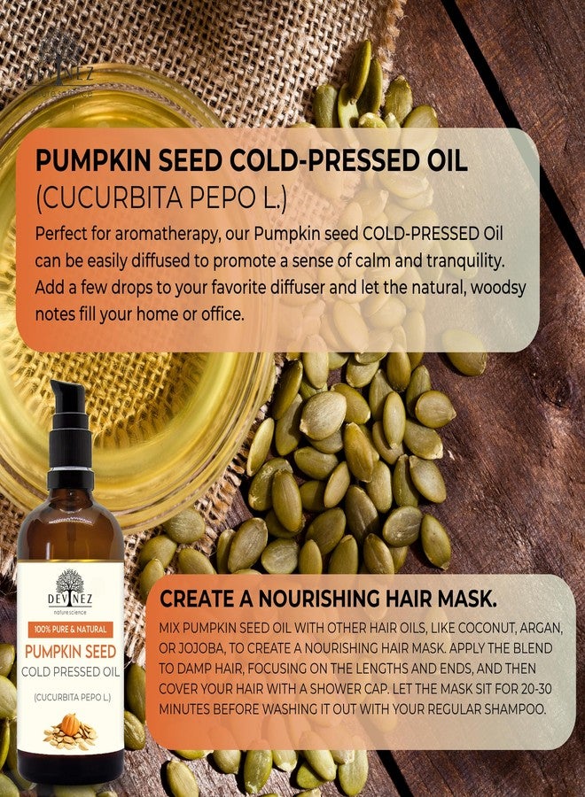 Devinez Pumpkin Seed Cold-Pressed Oil - 100% Natural, (30ml/ 1.01 Fl Oz) | Hair, Face & Body Oil, Massage - Image 2