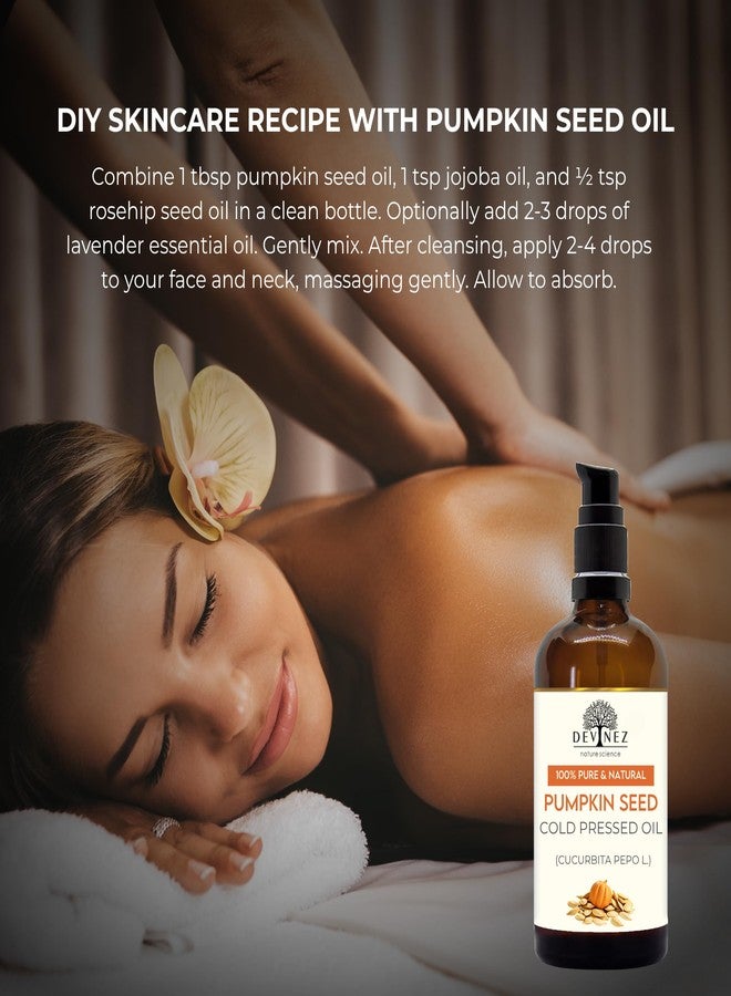 Devinez Pumpkin Seed Cold-Pressed Oil - 100% Natural, (30ml/ 1.01 Fl Oz) | Hair, Face & Body Oil, Massage - Image 3