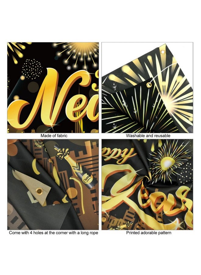 Happy New Year Party Decoration Supplies Large Fabric Happy New Year Background Banner For 2024 New Year Party Supplies Shinning Black Gold Fireworks Happy New Year Backdrop Banner - pzsku/ZE546ADB3EB9157466F94Z/45/_/1720088254/588c9945-1771-414c-8767-643a2839f63d