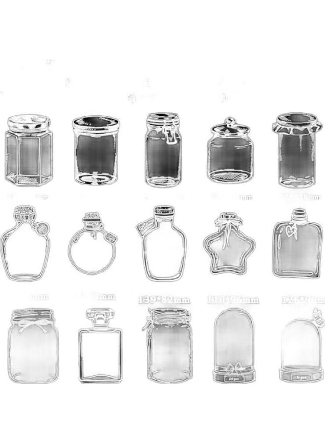 Jiamo [Lowest Price Online] Jiamo, Dried Flower Bookmark Specimen Plastic Sealing Film, Bottle Of Spring Collection, Childhood Handmade Diy Materials, Transparent Leaf Stickers, Glass, Kindergarten, Elementary School Students, Children - Image 3