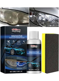 RAYHONG Innovative Car Headlight Renewal Polish, Car Headlight Repair Fluid, Headlight Polish, Headlight Restoration Kit, Instantly Remove Oxidation, Dirt and Haze, 50ML  - Image 1