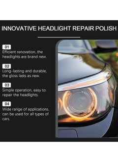 RAYHONG Innovative Car Headlight Renewal Polish, Car Headlight Repair Fluid, Headlight Polish, Headlight Restoration Kit, Instantly Remove Oxidation, Dirt and Haze, 50ML  - Image 4